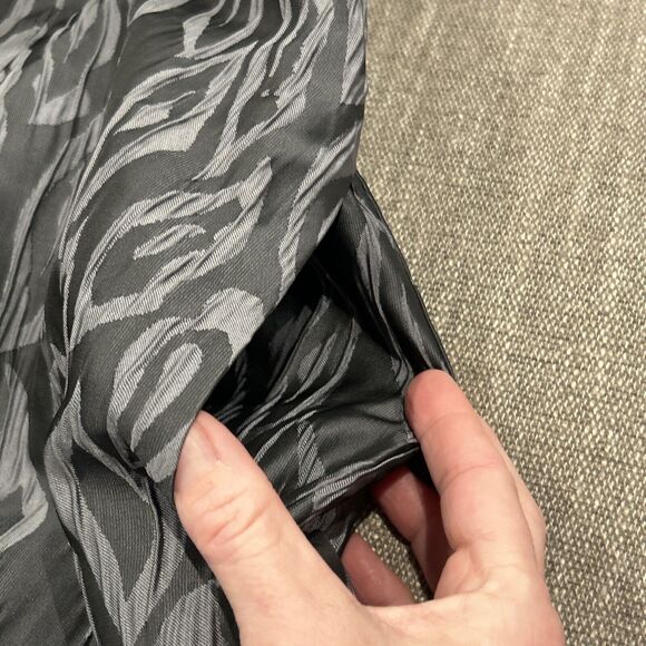 Gump's San Francisco Jacket Womens 6 Open Front Gray Long Line Pockets - Picture 5 of 8